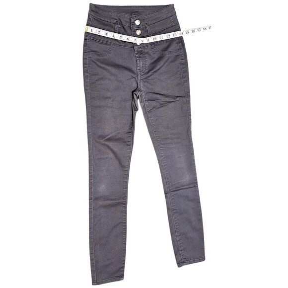 Refuge Women's Skinny Stretch High Waist Denim Jeans Size 2 Gray - Picture 8 of 8